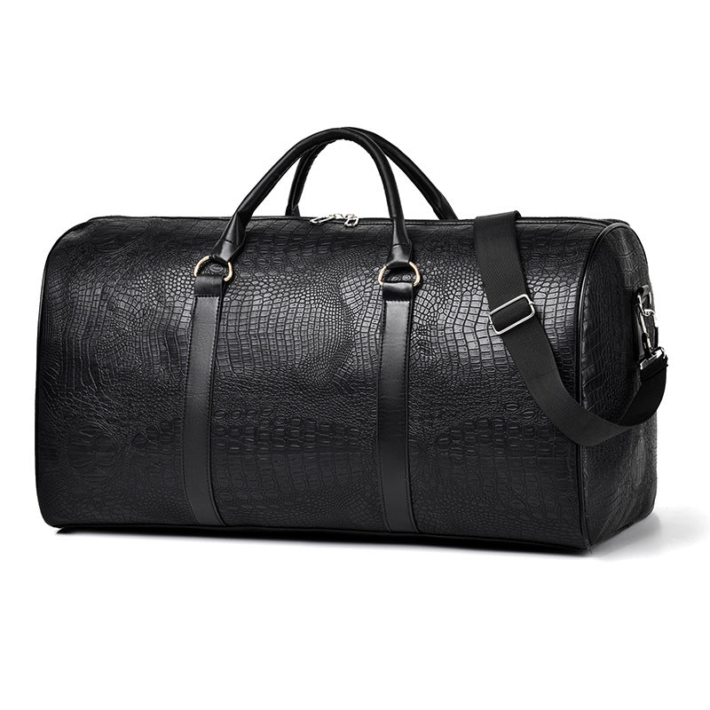 Stylische Krokodil-texturierte Reisetasche