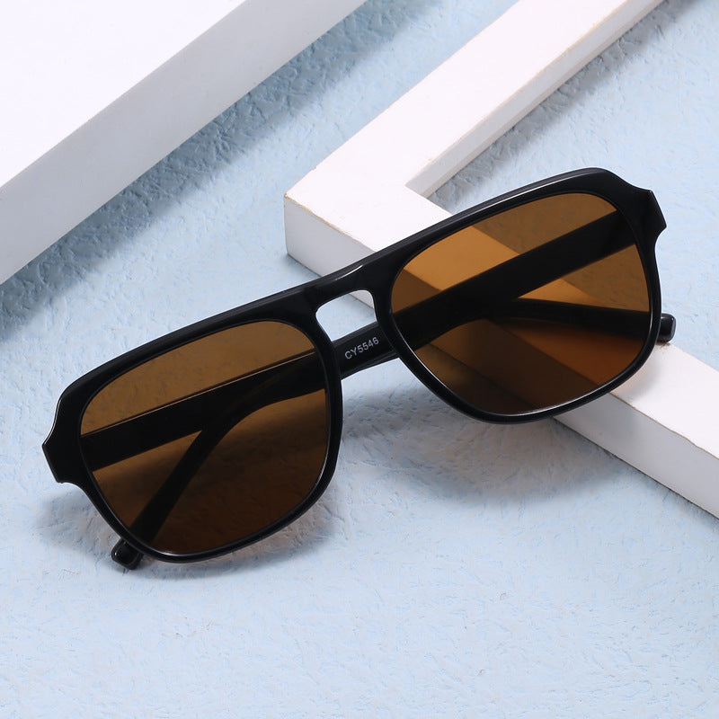 Damen moderne rechteckige Sonnenbrille mit polarisierenden Gläsern Brehn