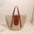 Elegante Handgefertigte Basttasche mit Lederakzenten Brehn
