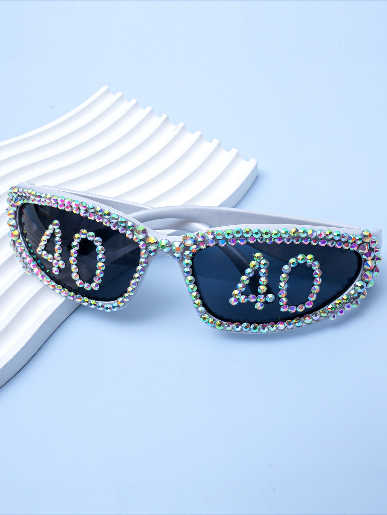 Statement Swarovski-Kristall verzierte Sonnenbrille Brehn