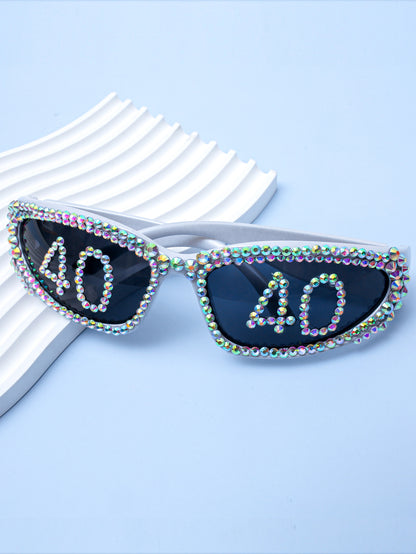 Statement Swarovski-Kristall verzierte Sonnenbrille Brehn