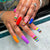 Bunte Künstlerische Press-On Nagelset Brehn