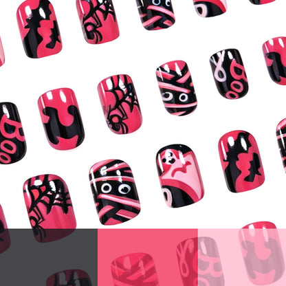 Halloween-Themen Spinnen- und Gespenster-Nagelkunst-Set Brehn