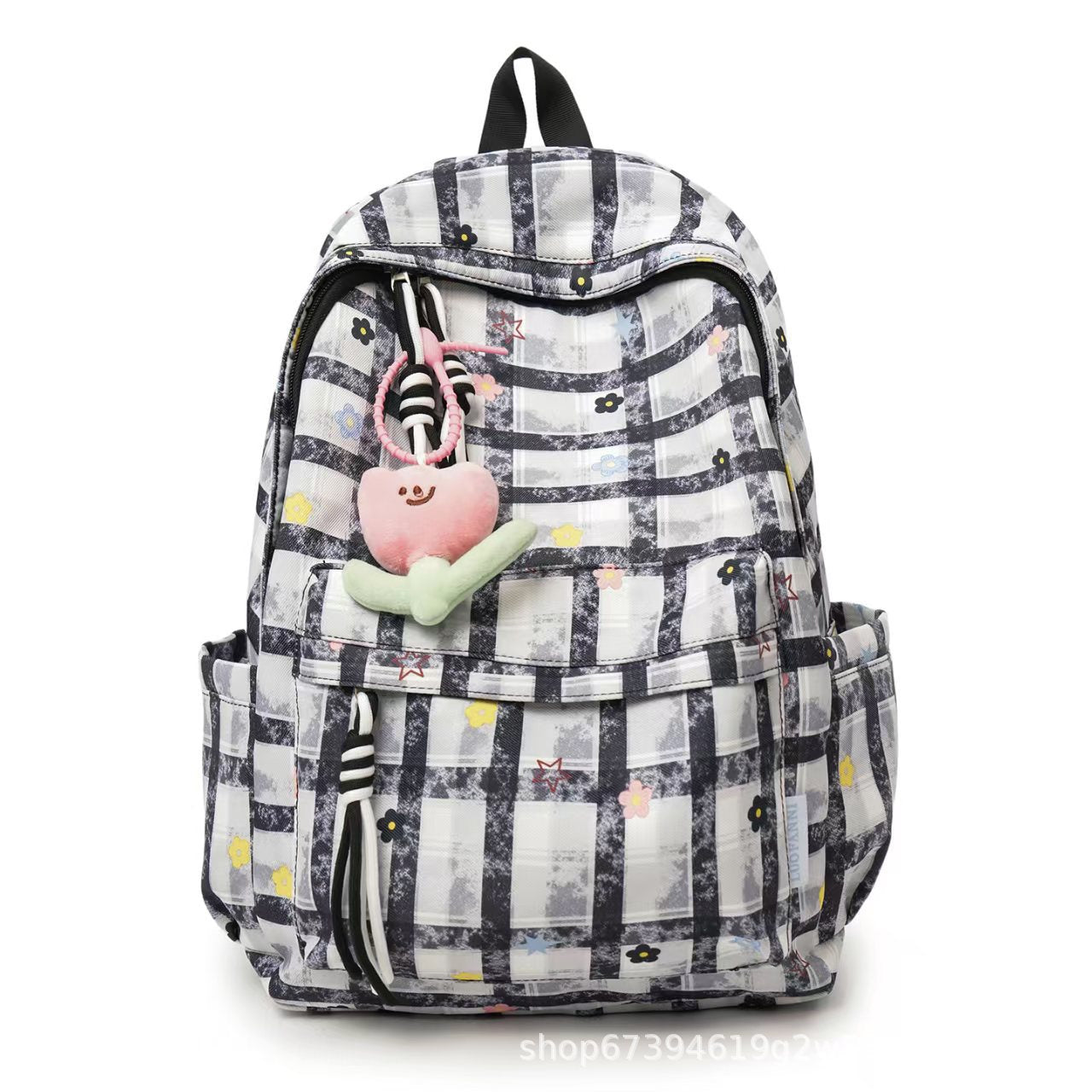 Verspielt Gittermuster Rucksack Brehn