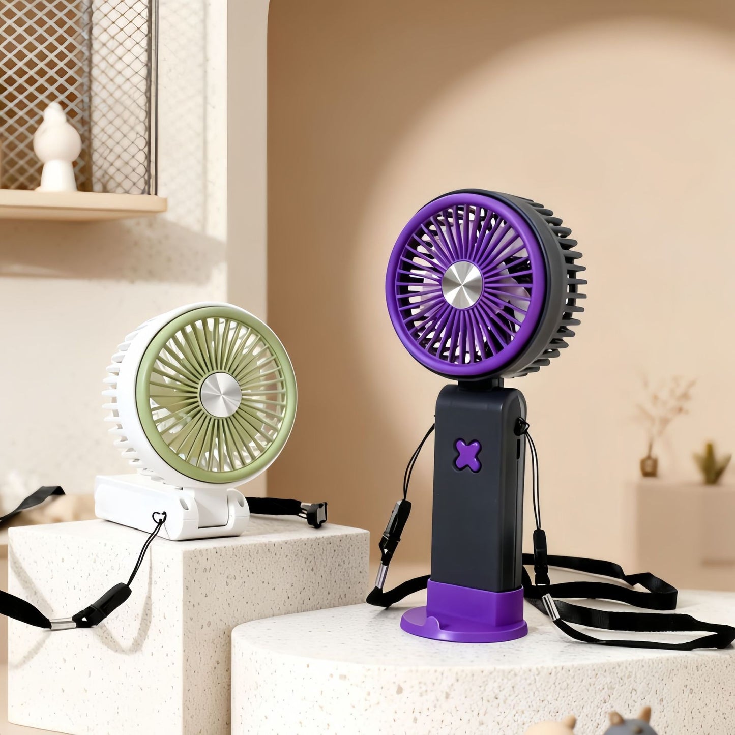 Unisex Tragbarer Handventilator mit flexiblem Hals und USB-Ladefunktion Brehn