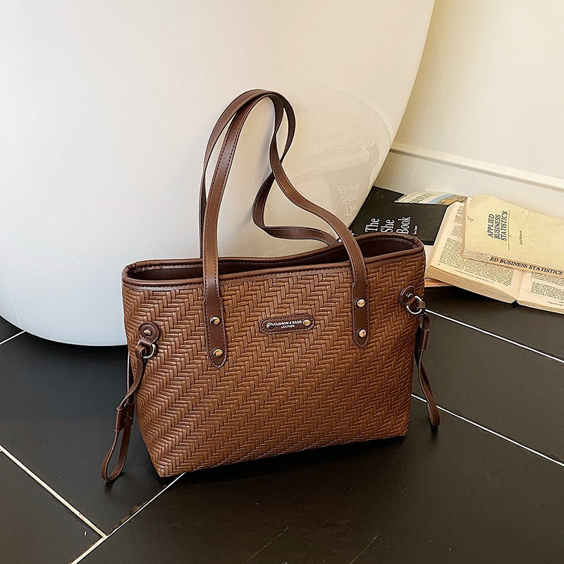 Strukturierte Woven Tote Bag