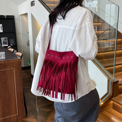 Lederfransen Schultertasche