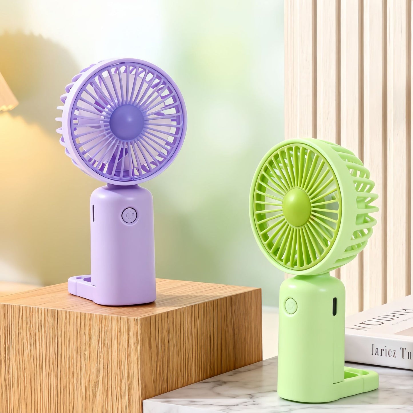 Damen Tragbarer Mini-Lüfter mit flexibler Neigung und USB-Ladefunktion Brehn