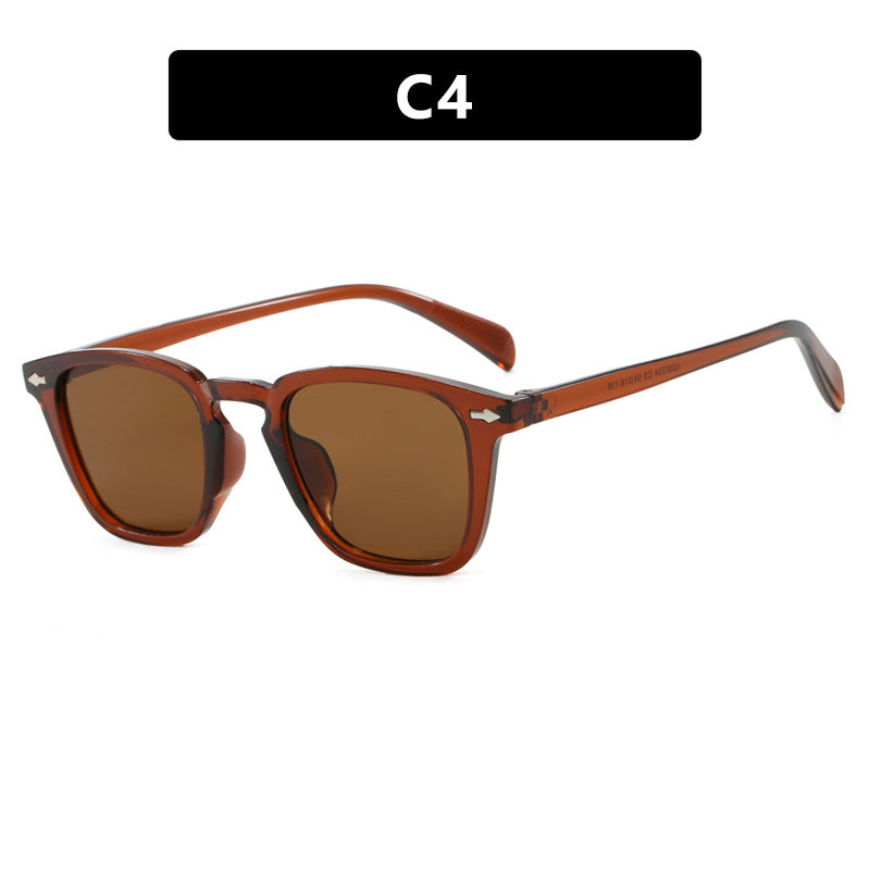 Damen moderne quadratische Sonnenbrille mit verspiegeltem UV-Schutz Brehn