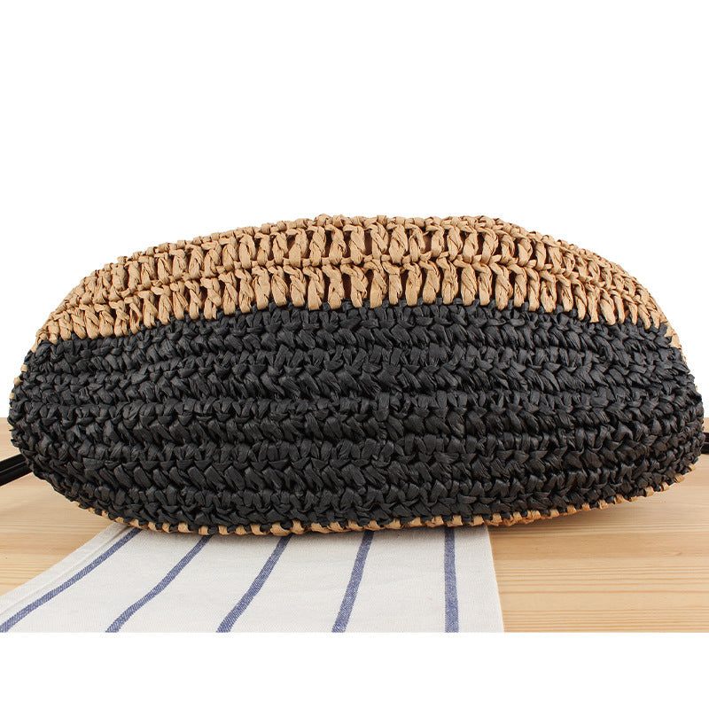 Handtasche Aus Handgefertigtem Naturfaser-Mix mit Modernem Zugverschluss Brehn