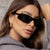 Damen extravagante Sonnenbrille im geometrischen Design Brehn