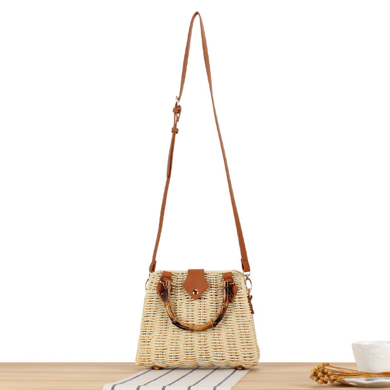 Handtasche mit Modernem Geflochtenem Design und Verstellbarem Schulterriemen Brehn