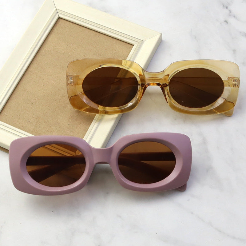 Zeitgenössische Matte Quadratische Sonnenbrille Brehn