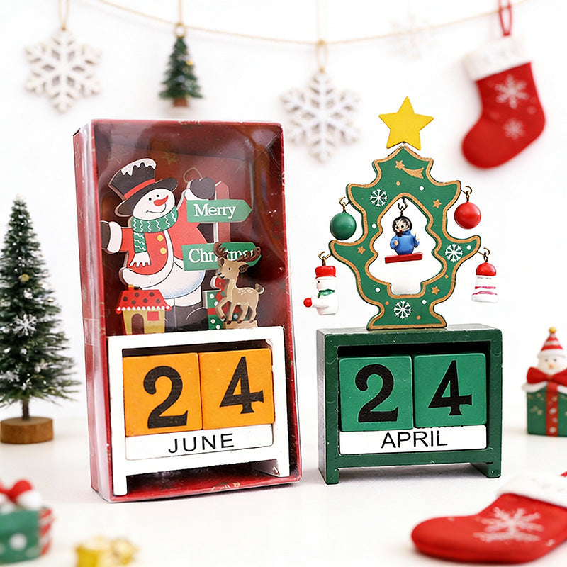 Dekorativer Holz-Adventskalender