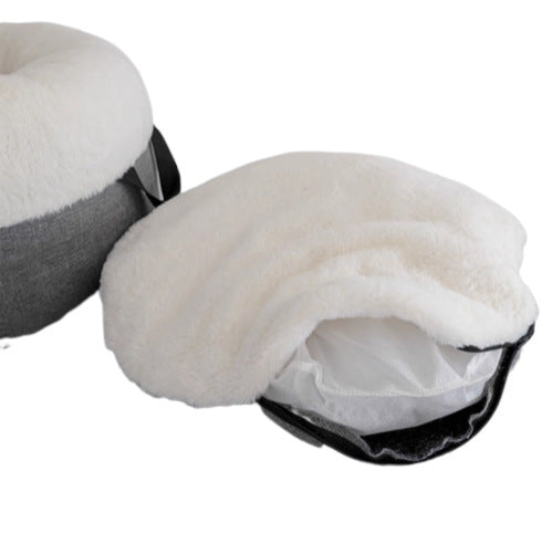 Gemütliches Rundes Hundebett mit Fleece-Futter