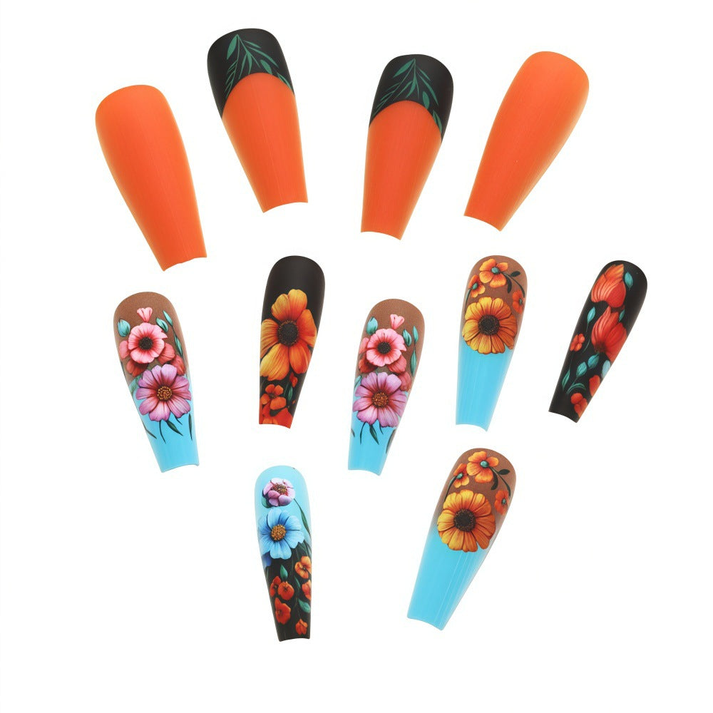 Kunstnail Set mit floralen Motiven Brehn