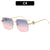 Modische quadratische Sonnenbrille mit Schlangenakzenten