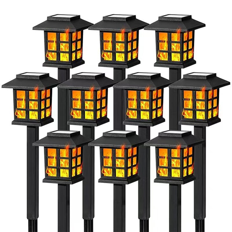 Solar Flame-Effekt Garten Weg Stake Laternen mit wetterfestem ABS-Gehäuse und warmem LED-Glühen Brehn