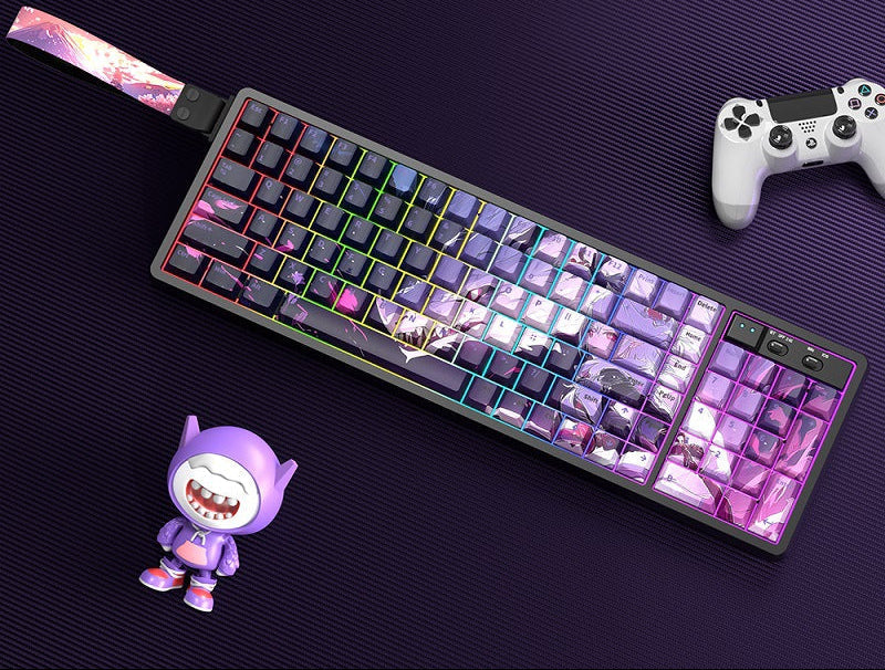 Anpassbare RGB Gaming-Tastatur mit künstlerischen Tastenabdeckungen Brehn