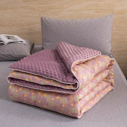 Umkehrbare Texturierte Minky- und Jacquard-Decke