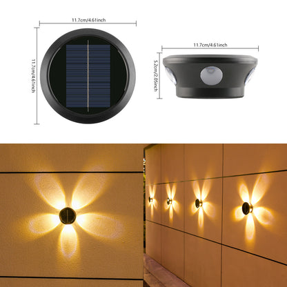 Outdoor Solar Wandlicht Multi-Beam LED Dekorative Akzent Brehn