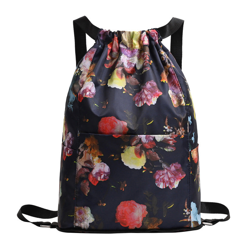 Zugkordel Blumendruck Rucksack Brehn
