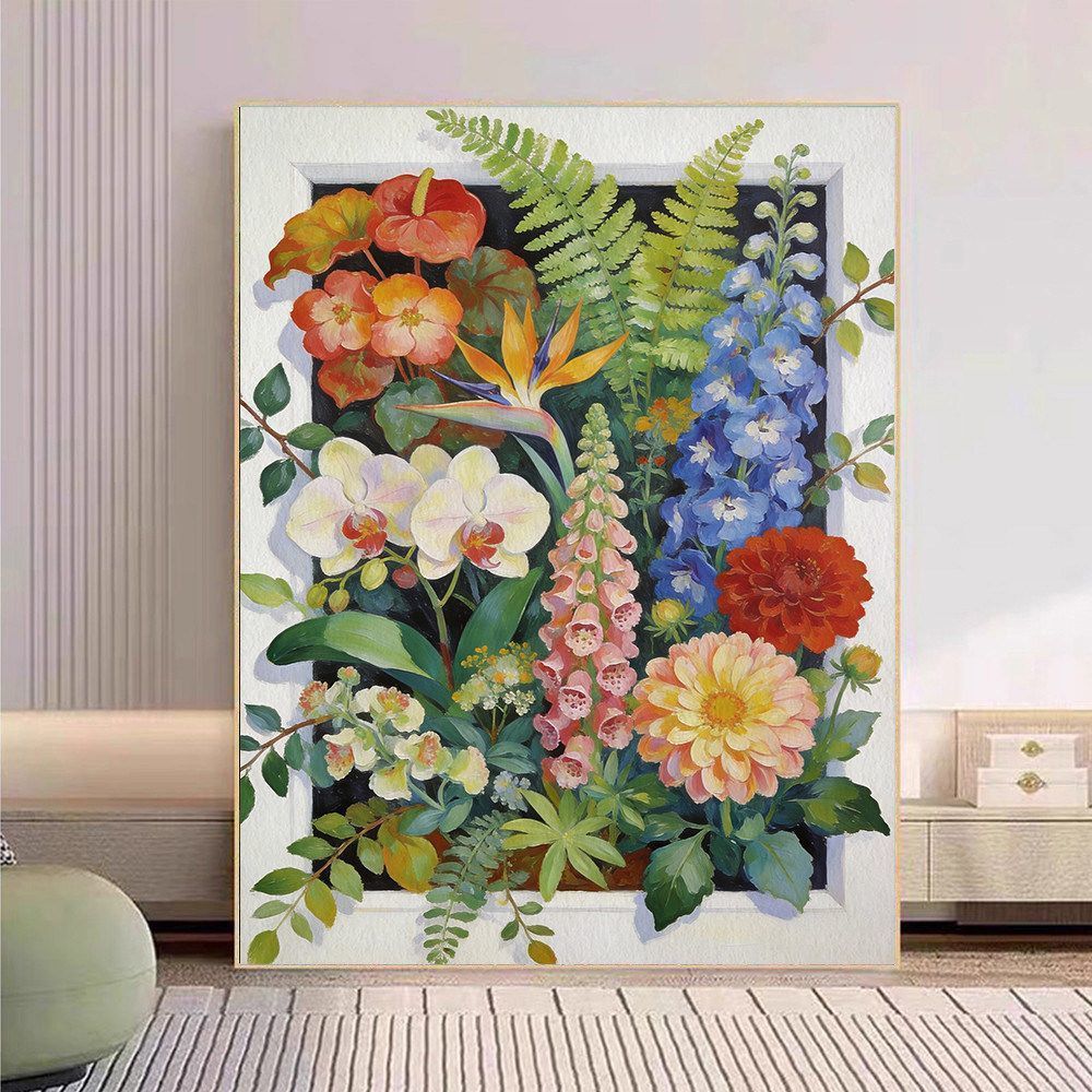 Floral Botanische Leinwand Kunstdruck Brehn