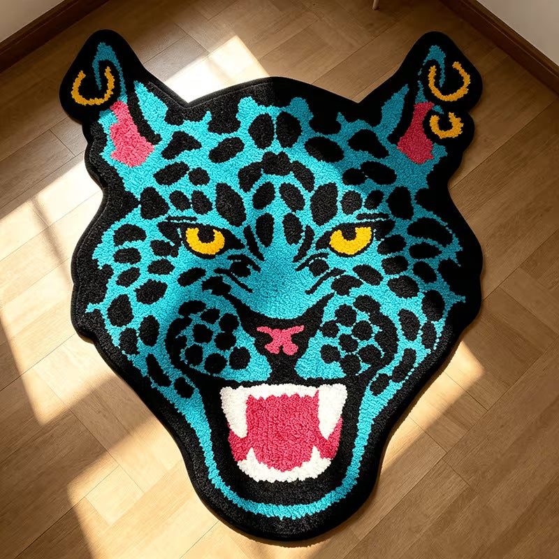 Verspielter Tiger-Themen-Teppich