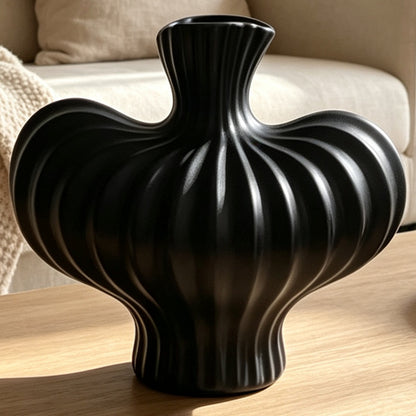 Skulptierte gerippte dekorative Vase Brehn