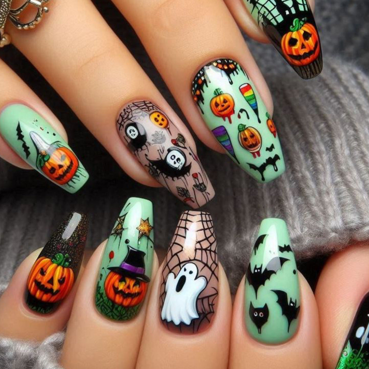 Halloween-Themen 3D Nagelkunst Erweiterungen Brehn 1789713455