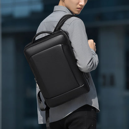 Eleganter Leder Laptop Rucksack