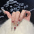 Künstlerisches floral verziertes Press-On Nail Set Brehn