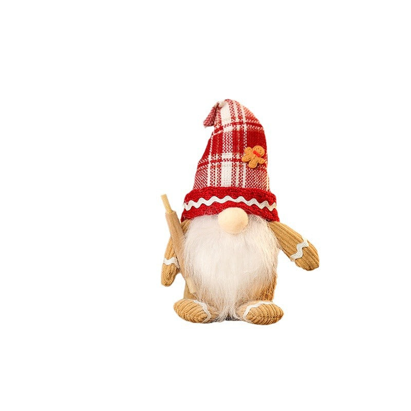 Dekorative Weihnachtsgnom Figur mit Hut Brehn