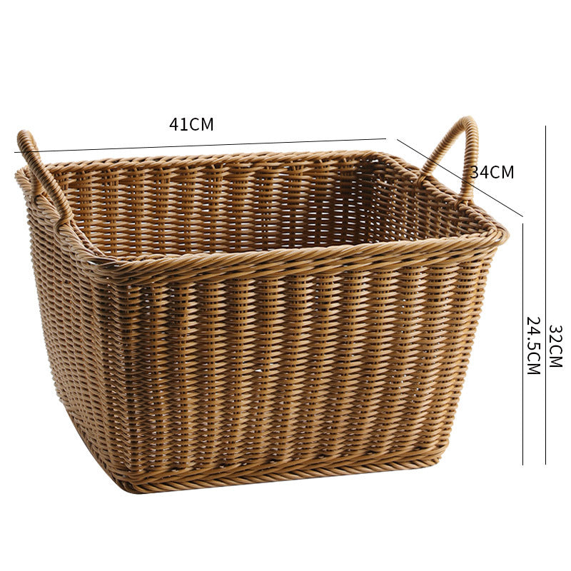 Unisex Geräumiger Aufbewahrungskorb aus geflochtenem Rattan Brehn