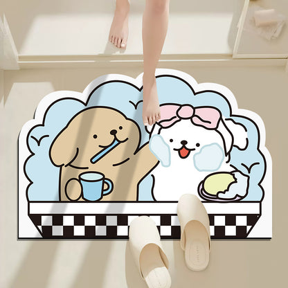 Cartoon Tierdesign Badmatte Brehn