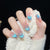 Kunstnagelset mit elegantem Glitter-Finish Brehn
