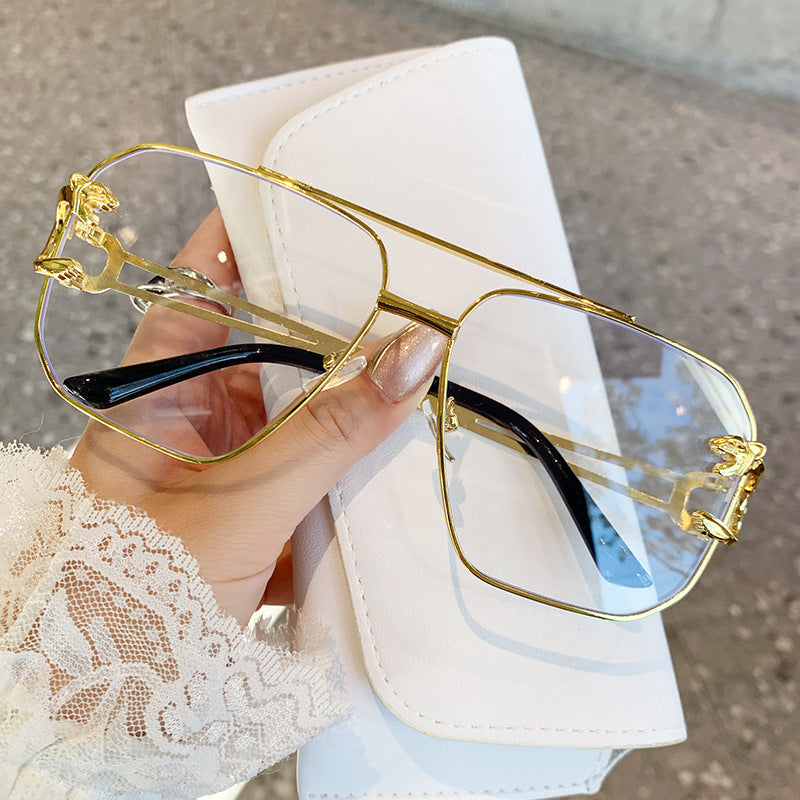 Damen quadratische Sonnenbrille mit luxuriösem Metallrahmen Brehn