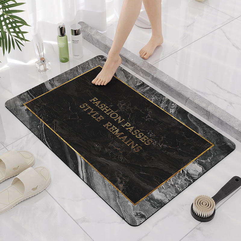 Elegante Marmor Design Badezimmermatte Brehn