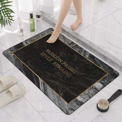 Elegante Marmor Design Badezimmermatte Brehn