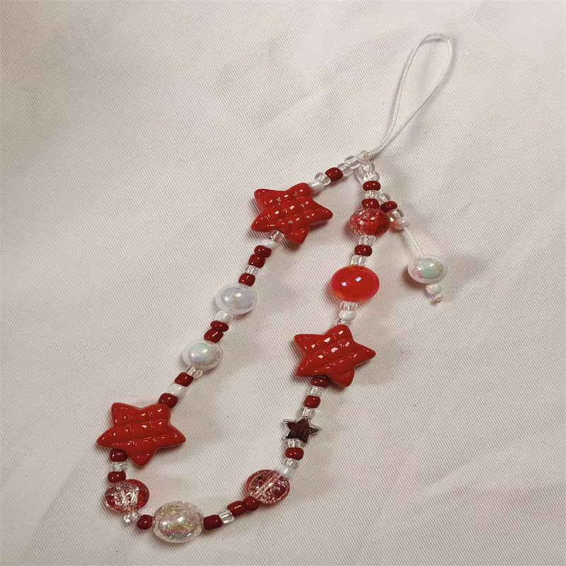Dekorativer Stern Perlen Charm Lanyard Brehn
