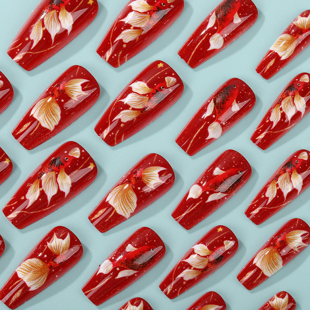 Kunst-Nageltips mit floralen Akzenten Brehn