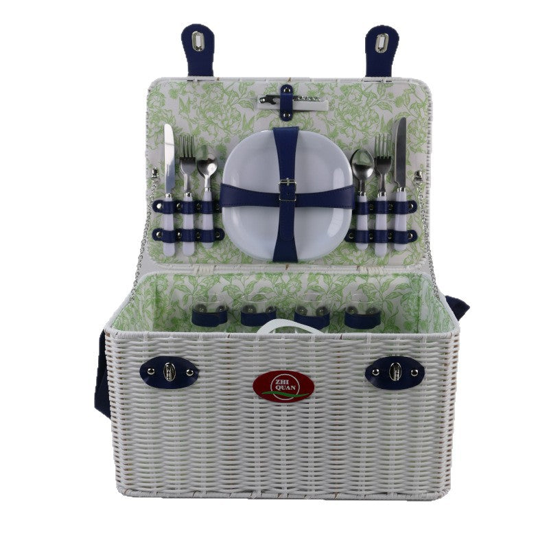 Damen Picknickkorb mit integriertem Geschirrset Brehn