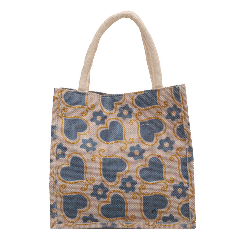 Lässige Tote-Tasche mit Herzmuster
