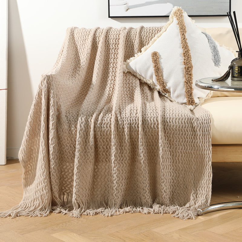 Gemütliche Strickwurfdecke Brehn