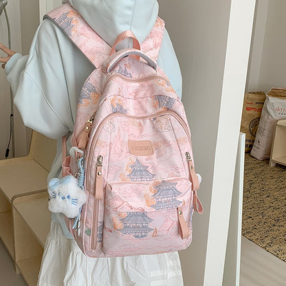 Stylische Illustrierte Rucksack Brehn