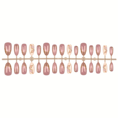 Blumeninspiriertes Press-On Nagelspitzen Set