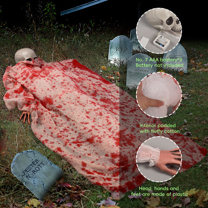 Spooky blutverschmierter Leichensack Dekoration Brehn