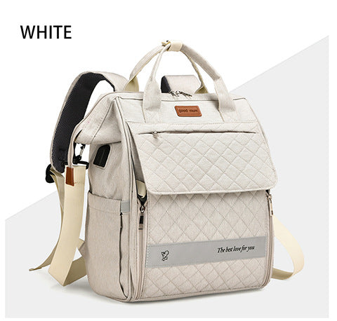Gep quilteter Multifunktions-Rucksack Brehn