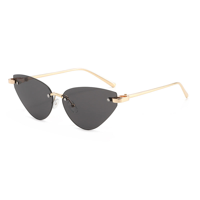 Damen elegante Cat-Eye Sonnenbrille mit ultraleichtem Metallrahmen Brehn