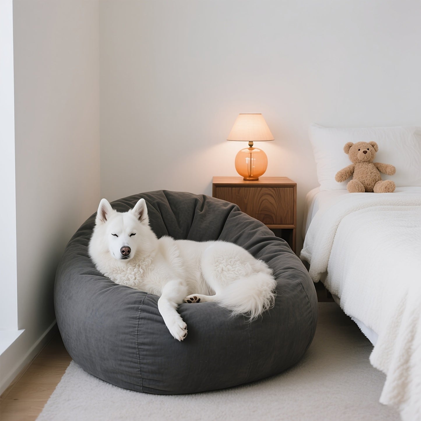 Gemütliches Übergrößen-Bohnenbeutel-Hundebett